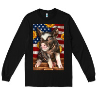 Black Western American Pig Long Sleeve Tee - LillyAllenDesigns