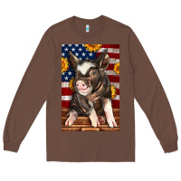Chestnut Western American Pig Long Sleeve Tee - LillyAllenDesigns