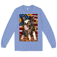 Colony Blue Western American Pig Long Sleeve Tee - LillyAllenDesigns