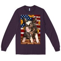 Plum Western American Pig Long Sleeve Tee - LillyAllenDesigns