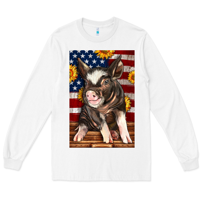 Western American Pig Long Sleeve Tee by LillyAllenDesigns | Teevron