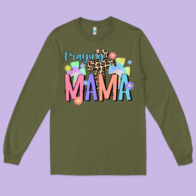 Praying Mama Long Sleeve Tee Designed By Jahusdesignshop
