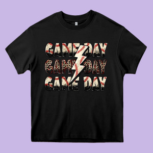Game Day Game Day Baseball Lightning Bolt Heavy Core Tee Designed By Zillion Design Studio