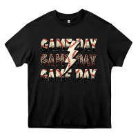 Black game day game day baseball lightning bolt Heavy Core Tee - Zillion Design Studio