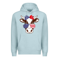 Blue Mist Cow 4Th Of July Independence Day Premium Hoodie - Bettercallsaul
