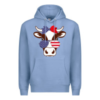 Colony Blue Cow 4Th Of July Independence Day Premium Hoodie - Bettercallsaul