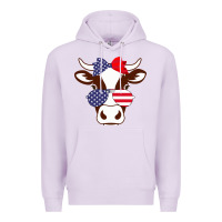 Lilac Cow 4Th Of July Independence Day Premium Hoodie - Bettercallsaul
