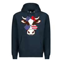 Navy Cow 4Th Of July Independence Day Premium Hoodie - Bettercallsaul