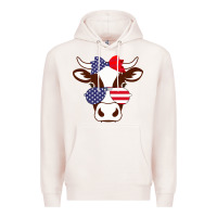 Pale Pink Cow 4Th Of July Independence Day Premium Hoodie - Bettercallsaul