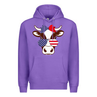 Purple Cow 4Th Of July Independence Day Premium Hoodie - Bettercallsaul