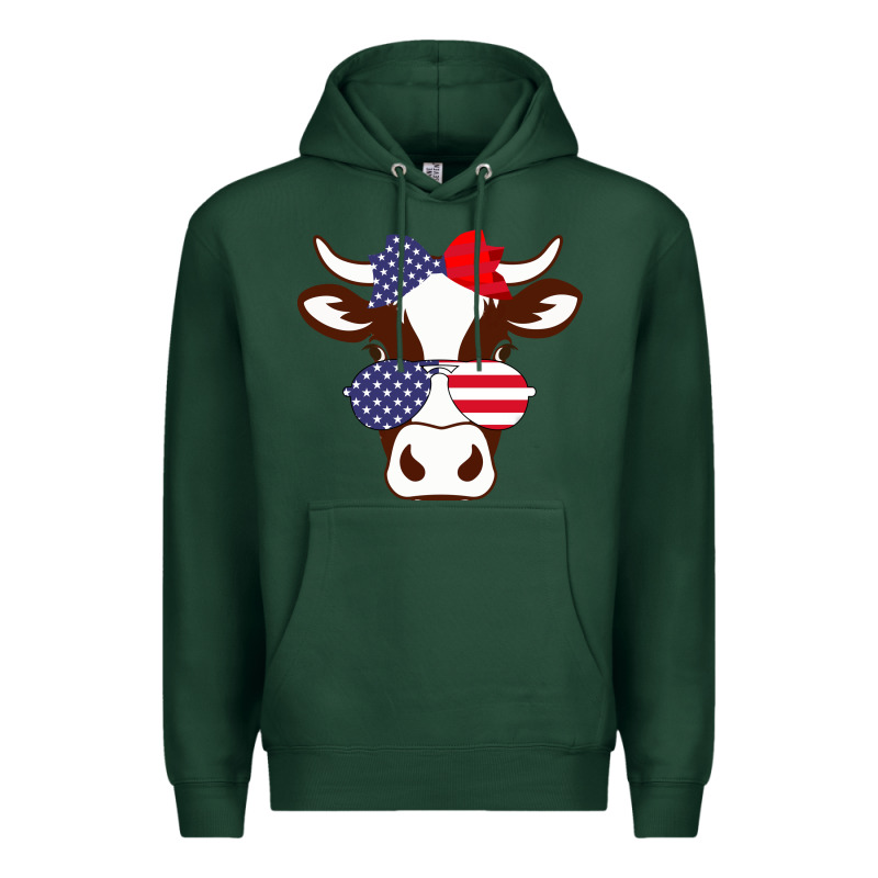 Cow 4th Of July Independence Day Premium Hoodie by Bettercallsaul | Teevron
