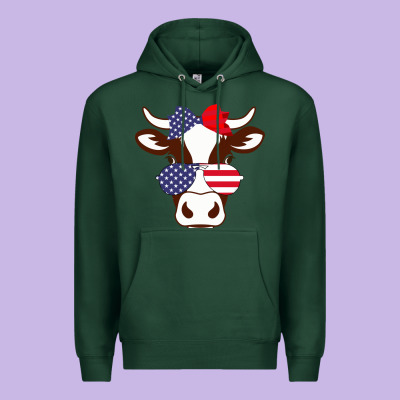 Cow 4th Of July Independence Day Premium Hoodie Designed By Bettercallsaul