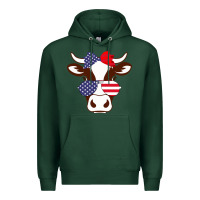 Sports Green Cow 4Th Of July Independence Day Premium Hoodie - Bettercallsaul
