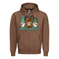 Chestnut wild west gnomies Zipper Hoodie - NancyCooperArtShop