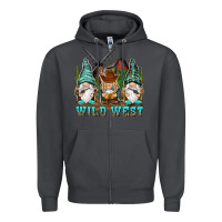 Smoke wild west gnomies Zipper Hoodie - NancyCooperArtShop