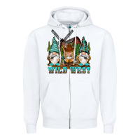 White wild west gnomies Zipper Hoodie - NancyCooperArtShop