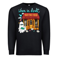 Black when in doubt go to the bookstore Premium Sweatshirt - Artiststas