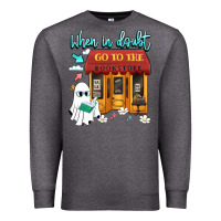 Charcoal Heather when in doubt go to the bookstore Premium Sweatshirt - Artiststas