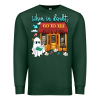 Sports Green when in doubt go to the bookstore Premium Sweatshirt - Artiststas