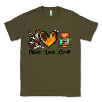 Army Green peace love camp ado Classic Tee - AdoDesignShop
