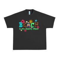 Pigment Black beach is my happy place Urban Heavy Tee - AdoDesignShop
