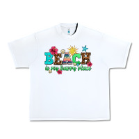 White beach is my happy place Urban Heavy Tee - AdoDesignShop