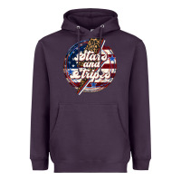 Plum Western Stars and Stripes 4th of July Heavyweight Hoodie - LillyAllenDesigns