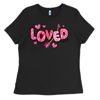 Black loved valentines day Ladies Tee - RanaPortraitStore