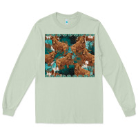 Matcha turquoises gemstones cowhide highlands cow Long Sleeve Tee - BarkalooDesign