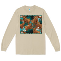 Mushroom turquoises gemstones cowhide highlands cow Long Sleeve Tee - BarkalooDesign