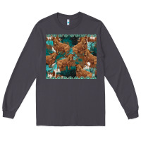 Smoke turquoises gemstones cowhide highlands cow Long Sleeve Tee - BarkalooDesign