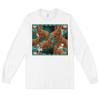 White turquoises gemstones cowhide highlands cow Long Sleeve Tee - BarkalooDesign