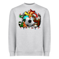 Heather Grey joy with soccer element and Christmas Heavyweight Sweatshirt - AdoDesignShop