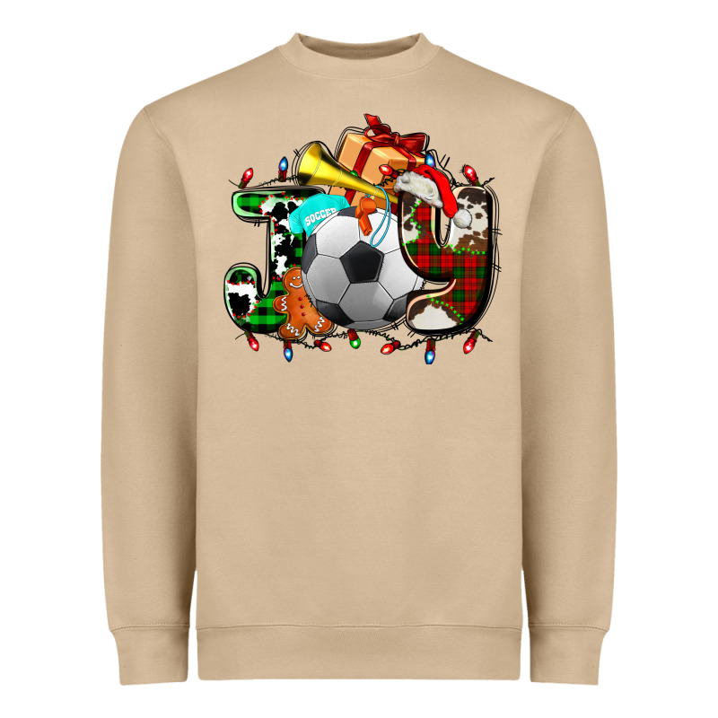 Joy With Soccer Element And Christmas Heavyweight Sweatshirt by AdoDesignShop | Teevron