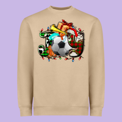 Joy With Soccer Element And Christmas Heavyweight Sweatshirt Designed By Adodesignshop
