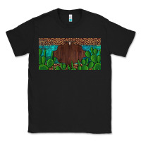 Black western cactus leopard and turquoise custom nametext license plate Classic Tee - Artiststas