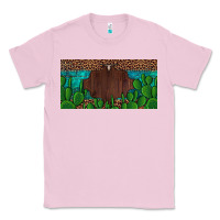 Bubblegum Pink western cactus leopard and turquoise custom nametext license plate Classic Tee - Artiststas