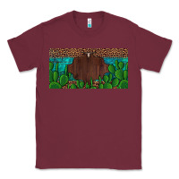 Burgundy western cactus leopard and turquoise custom nametext license plate Classic Tee - Artiststas