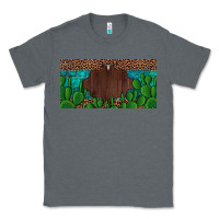 Charcoal Heather western cactus leopard and turquoise custom nametext license plate Classic Tee - Artiststas