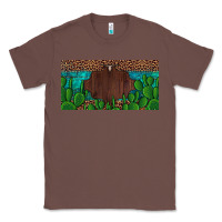 Chestnut western cactus leopard and turquoise custom nametext license plate Classic Tee - Artiststas