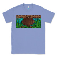 Colony Blue western cactus leopard and turquoise custom nametext license plate Classic Tee - Artiststas