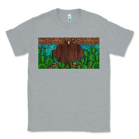Heather Grey western cactus leopard and turquoise custom nametext license plate Classic Tee - Artiststas