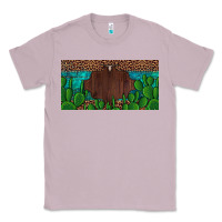 Lilac western cactus leopard and turquoise custom nametext license plate Classic Tee - Artiststas