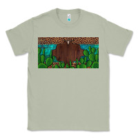 Western Cactus Leopard And Turquoise Custom Nametext License Plate Classic Tee | Teevron