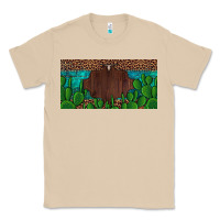 Mushroom western cactus leopard and turquoise custom nametext license plate Classic Tee - Artiststas