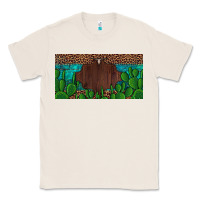 Natural western cactus leopard and turquoise custom nametext license plate Classic Tee - Artiststas