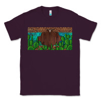 Plum western cactus leopard and turquoise custom nametext license plate Classic Tee - Artiststas