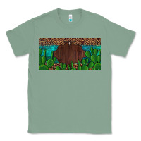 Sage western cactus leopard and turquoise custom nametext license plate Classic Tee - Artiststas
