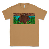 Toasted Coconut western cactus leopard and turquoise custom nametext license plate Classic Tee - Artiststas