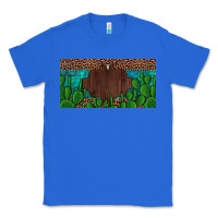 True Royal western cactus leopard and turquoise custom nametext license plate Classic Tee - Artiststas